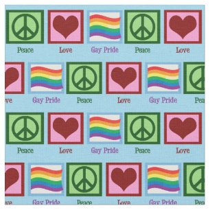 Tecido Orgulho gay de Paz e Amor