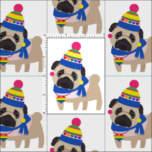 Tecido Orgulho gay Pug - Chapéu Engraçado