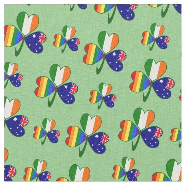 Tecido Orgulho gay Shamrock da Austrália (Detalhe)