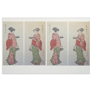 Tecido oriental do impressão das mulheres do