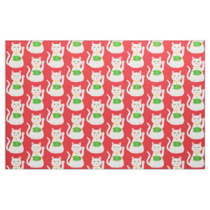 Tecido Oriental Lucky Cat