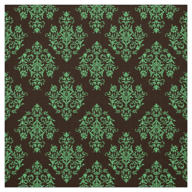 tecido ornamentado Barroco de Cor damasco castanha (Modelo)