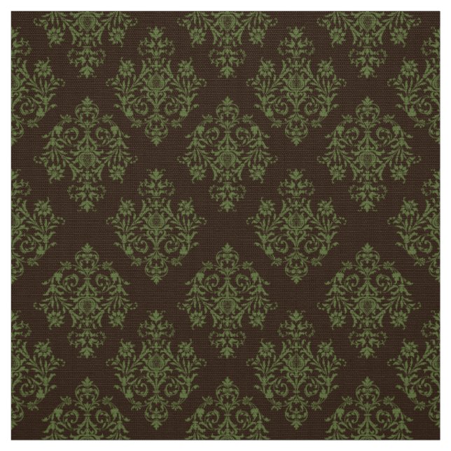 tecido ornamentado Barroco de Cor damasco castanha (Modelo)