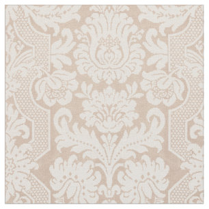 Tecido Ornamentado Elegante Cream Victorian Damask