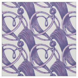 Tecido Ornamentado roxo.