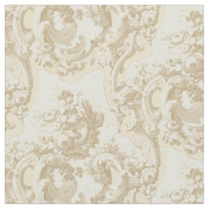 Tecido Ornamentado Vintage Barroco Rococo Louis XV Padrão