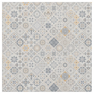 Tecido Ornamento tradicional português e espanhol Boho 