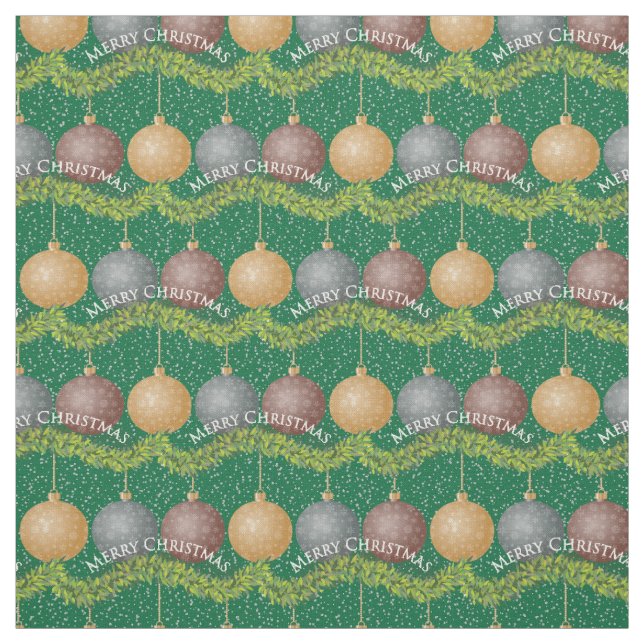 Tecido ornamentos tradicionais de bola verde de Natal Mer (Modelo)