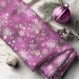 Tecido Orquídea Rosa Prettiest Snowflakes ID846