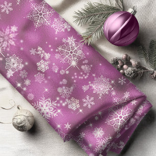 Tecido Orquídea Rosa Prettiest Snowflakes ID846