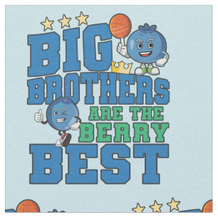 Tecido Os Big Brothers são os melhores Berry - Blueberry 