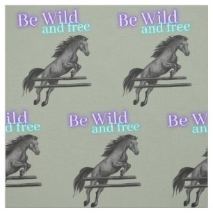 Tecido Os Cavalos Amantes Sejam selvagens e livres!