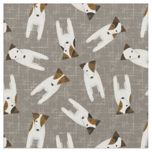 Tecido os desenhos animados bonitos JRT Jack Russell