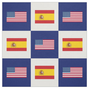 Tecido Os Estados Unidos embandeiram, bandeira da espanha