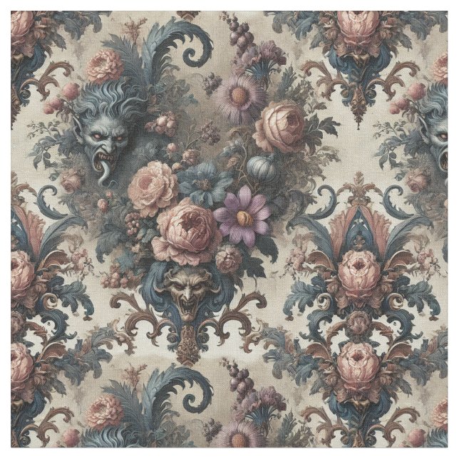 Tecido Os Fins Formais - Azulejo Clássico Vitoriano Gótic (Detalhe)