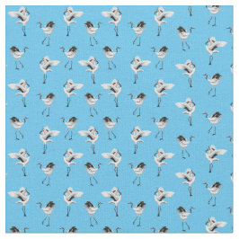 Tecido Os guindastes japoneses de dança pentearam o