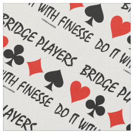 Tecido Os jogadores de ponte fazem-no com fineza quatro