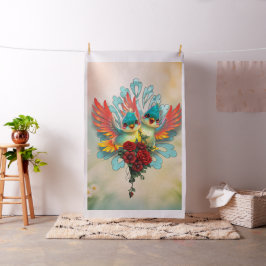 Tecido Os pássaros bonitos de bom humor.