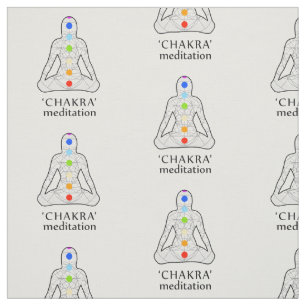 Tecido Os sete chakras com suas cores respectivas