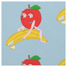 Ósteopath Fruta Engraçada Maçã Endireitando Banana