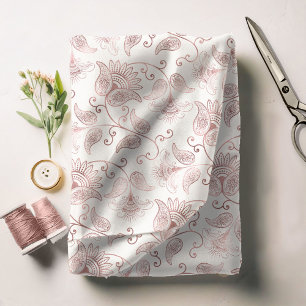 Tecido Ouro cor-de-rosa floral elegante ID639 de Paisley