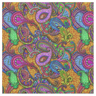 Tecido Ouro de Paisley do fio de mescla