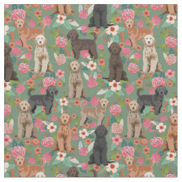 Tecido Ouro Doodles vintage verde