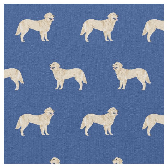 Tecido ouro retriever dogs azul real (Detalhe)