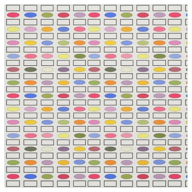 Tecido Ovalas e Retângulos - Jardim Flor (Modelo)