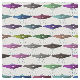 Tecido OVNIs de Saucers Voadores Multicolores