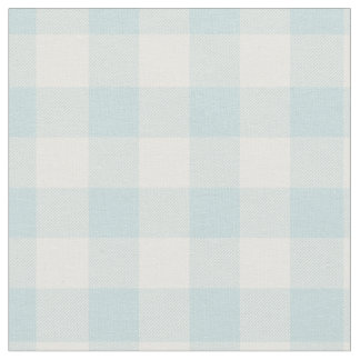 Tecido Ovo de Pato Azul e Xadrez Gingham Branco