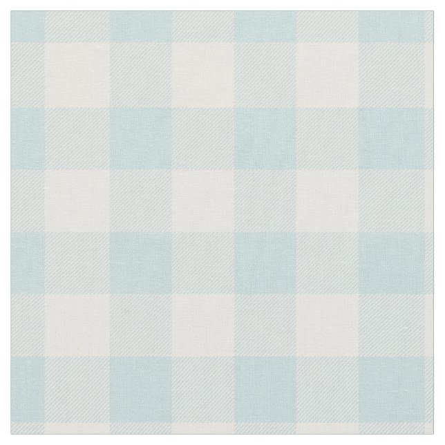Tecido Ovo de Pato Azul e Xadrez Gingham Branco (Detalhe)