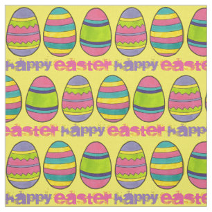 Tecido Ovos De Caça De Ovos Pintados Com felz pascoa