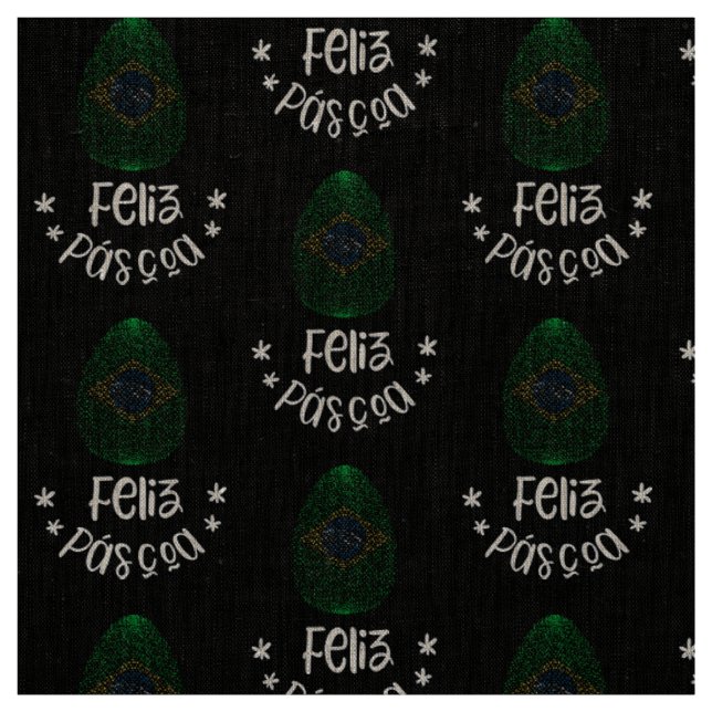 Tecido Ovos de felz pascoa e Páscoa com bandeira brasilei (Modelo)