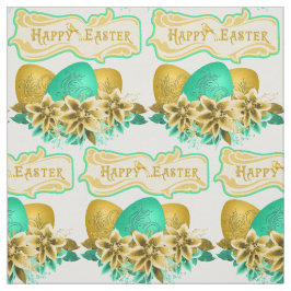 Tecido Ovos De Páscoa E Flores Felz pascoa 4,5"