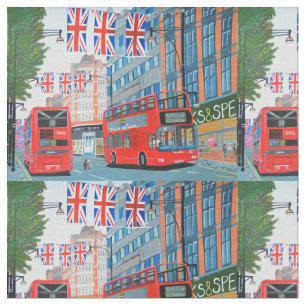 Tecido Oxford Street- Jubileu de Diamante da Rainha tecid