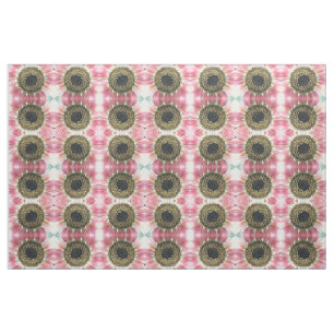 Tecido Padrado Floral de Girassol Rosa bonito