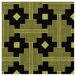 Tecido Padrão 061214 - Amarelo com preto
