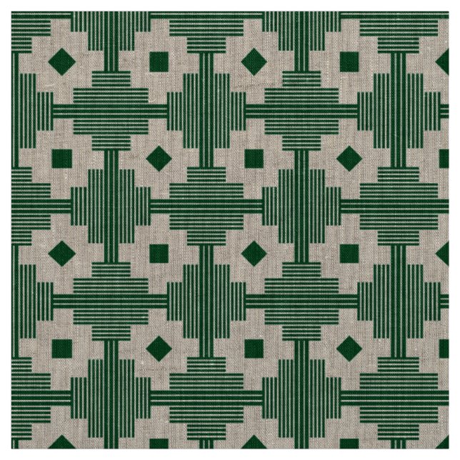 Tecido Padrão 061214 - Branco Com Verde Escuro 02481c (Modelo)