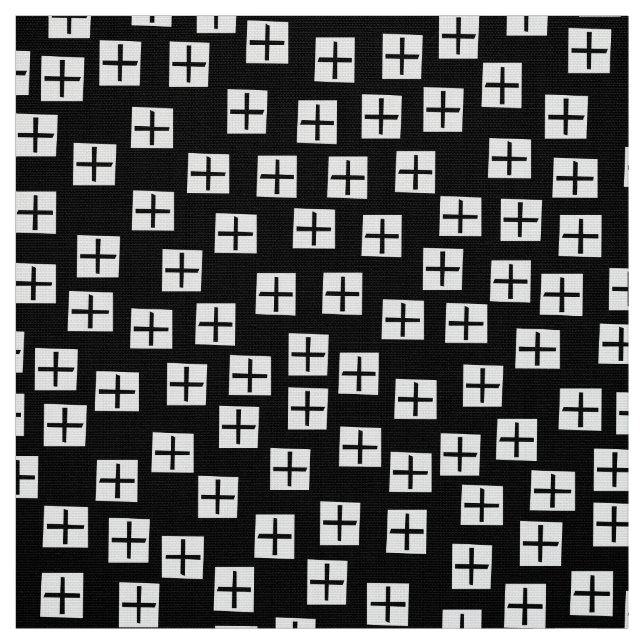 Tecido Padrão 270715 - Branco e Preto em Preto (Modelo)