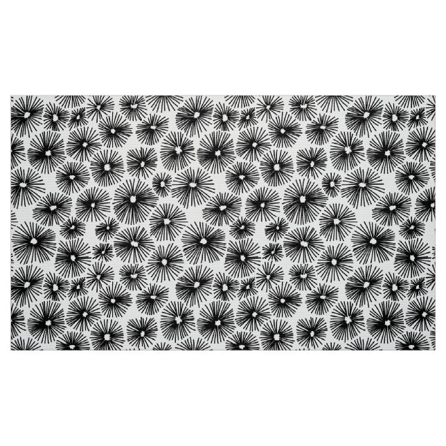 Tecido Padrão Abstrato 101115 - Preto (Fat Quarter)