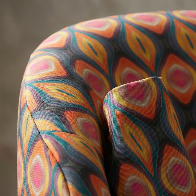 Tecido Padrão Abstrato cor-de-laranja cor-de-rosa amarelo (Criador carregado)