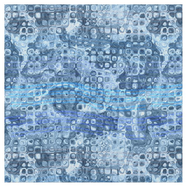 Tecido Padrão Abstrato de Água Azul Oceânico (Detalhe)