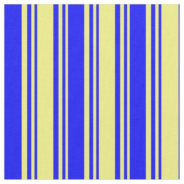 Tecido Padrão Amarelo e Azul Colorido/Striped (Detalhe)
