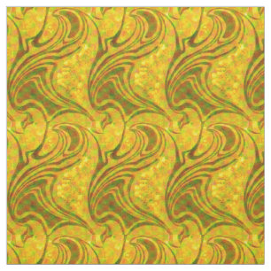 Tecido Padrão Amarelo Psicodélico Retro Vintage
