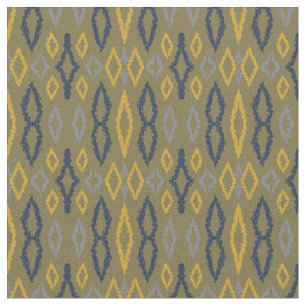 Tecido Padrão Amarelo Verde Ikat marroquino