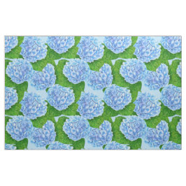 Tecido Padrão aquoso de hydrangea azul