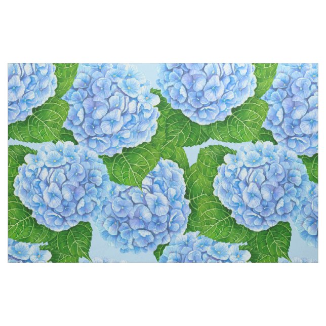Tecido Padrão aquoso de hydrangea azul (Fat Quarter)