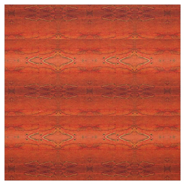 Tecido Padrão Asteca Laranja (Modelo)