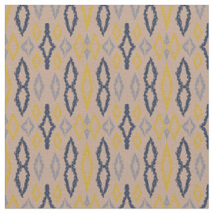 Tecido Padrão Azul Amarelo do Ikat Pastel marroquino